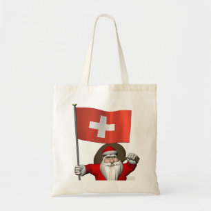 Der Weihnachtsmann mit Abzeichen der Schweiz Tragetasche
