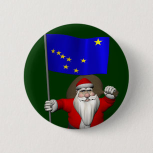 Der Weihnachtsmann mit Abzeichen von Alaska Button