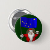 Der Weihnachtsmann mit Abzeichen von Alaska Button (Vorne & Hinten)