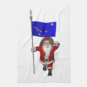 Der Weihnachtsmann mit Abzeichen von Alaska Handtuch