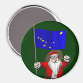 Der Weihnachtsmann mit Abzeichen von Alaska Magnet (Vorderseite/Rückseite)
