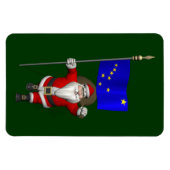 Der Weihnachtsmann mit Abzeichen von Alaska Magnet (Horizontal)