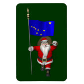 Der Weihnachtsmann mit Abzeichen von Alaska Magnet (Vertikal)