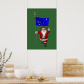 Der Weihnachtsmann mit Abzeichen von Alaska Poster (Küche)