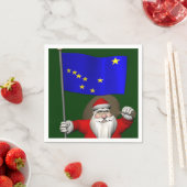 Der Weihnachtsmann mit Abzeichen von Alaska Serviette (Beispiel)