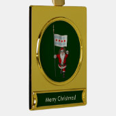 Der Weihnachtsmann mit Abzeichen von Chicago Banner-Ornament Gold (Rechts)