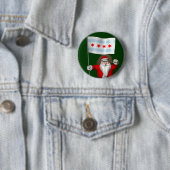 Der Weihnachtsmann mit Abzeichen von Chicago Button (Beispiel)
