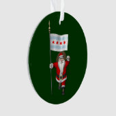 Der Weihnachtsmann mit Abzeichen von Chicago Ornament (Vorderseite)