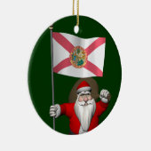 Der Weihnachtsmann mit Abzeichen von Florida Keramik Ornament (Rechts)