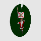 Der Weihnachtsmann mit Abzeichen von Florida Ornament (Vorderseite)