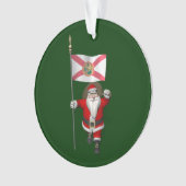 Der Weihnachtsmann mit Abzeichen von Florida Ornament (Vorderseite)