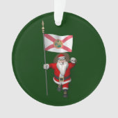 Der Weihnachtsmann mit Abzeichen von Florida Ornament (Vorderseite)