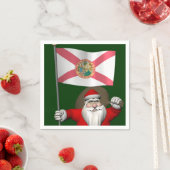 Der Weihnachtsmann mit Abzeichen von Florida Serviette (Beispiel)