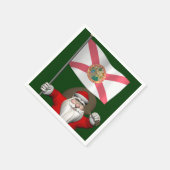 Der Weihnachtsmann mit Abzeichen von Florida Serviette (Ecke)