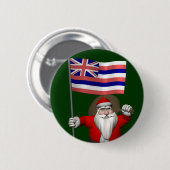 Der Weihnachtsmann mit Abzeichen von Hawaii Button (Vorne & Hinten)