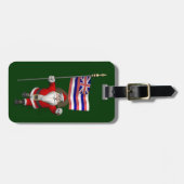 Der Weihnachtsmann mit Abzeichen von Hawaii Gepäckanhänger (Vorderseite horizontal)