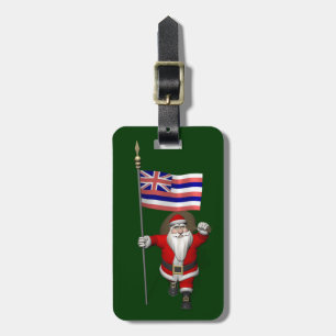 Der Weihnachtsmann mit Abzeichen von Hawaii Gepäckanhänger
