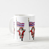 Der Weihnachtsmann mit Abzeichen von Hawaii Kaffeetasse (Vorderseite Links)