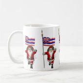Der Weihnachtsmann mit Abzeichen von Hawaii Kaffeetasse (Links)