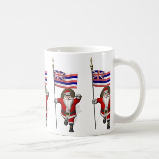 Der Weihnachtsmann mit Abzeichen von Hawaii Kaffeetasse (Rechts)
