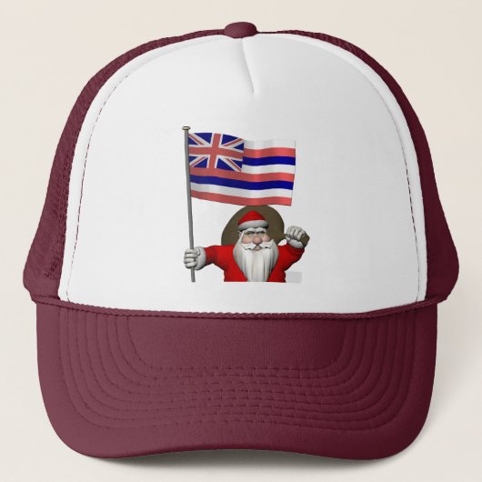 Der Weihnachtsmann mit Abzeichen von Hawaii Truckerkappe (Vorderseite)