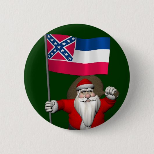 Der Weihnachtsmann mit Abzeichen von Mississippi Button (Vorderseite)