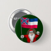 Der Weihnachtsmann mit Abzeichen von Mississippi Button (Vorne & Hinten)