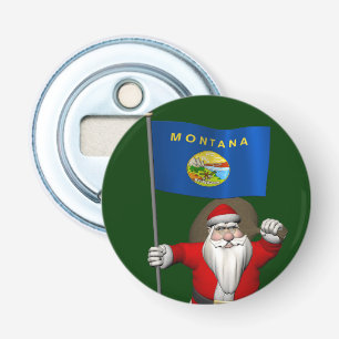Der Weihnachtsmann mit Abzeichen von Montana Flaschenöffner