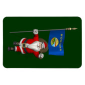 Der Weihnachtsmann mit Abzeichen von Montana Magnet (Horizontal)