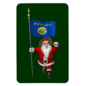 Der Weihnachtsmann mit Abzeichen von Montana Magnet (Vertikal)