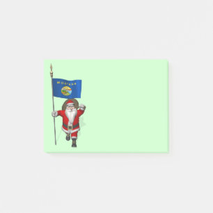 Der Weihnachtsmann mit Abzeichen von Montana Post-it Klebezettel