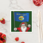 Der Weihnachtsmann mit Abzeichen von Montana Serviette (Beispiel)