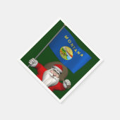 Der Weihnachtsmann mit Abzeichen von Montana Serviette (Ecke)