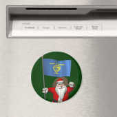 Der Weihnachtsmann mit Abzeichen von Oregon Magnet (In Situ (Geschirrspüler))