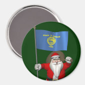 Der Weihnachtsmann mit Abzeichen von Oregon Magnet (Vorderseite/Rückseite)
