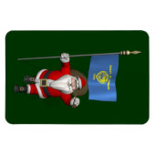 Der Weihnachtsmann mit Abzeichen von Oregon Magnet (Horizontal)