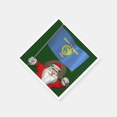 Der Weihnachtsmann mit Abzeichen von Oregon Serviette (Ecke)