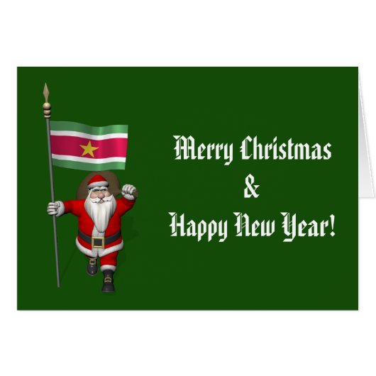 Der Weihnachtsmann mit Abzeichen von Suriname (Vorderseite (Horizontal))