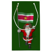 Der Weihnachtsmann mit Abzeichen von Suriname Kleine Geschenktüte (Rückseite)