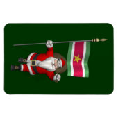 Der Weihnachtsmann mit Abzeichen von Suriname Magnet (Horizontal)