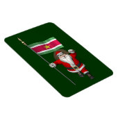 Der Weihnachtsmann mit Abzeichen von Suriname Magnet (Rechte Seite)
