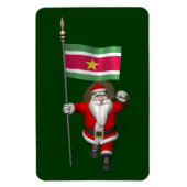 Der Weihnachtsmann mit Abzeichen von Suriname Magnet (Vertikal)