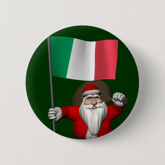 Der Weihnachtsmann mit Ausscheiden aus Italien Button (Vorderseite)