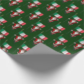 Der Weihnachtsmann mit Ausscheiden aus Italien Geschenkpapier (Ecke)