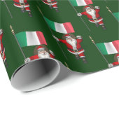 Der Weihnachtsmann mit Ausscheiden aus Italien Geschenkpapier (Rolleneckpunkt)