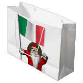 Der Weihnachtsmann mit Ausscheiden aus Italien Große Geschenktüte (Vorderseite Schrägansicht)