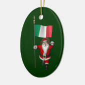 Der Weihnachtsmann mit Ausscheiden aus Italien Keramik Ornament (Links)