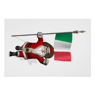 Der Weihnachtsmann mit Ausscheiden aus Italien Poster