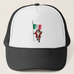 Der Weihnachtsmann mit Ausscheiden aus Italien Truckerkappe