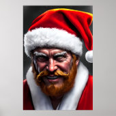 Der Weihnachtsmann mit braunem Bart | AI Art Poste Poster (Vorne)